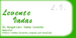 levente vadas business card